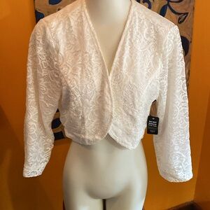 NWT White Lace Bridal Jacket